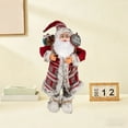 thumbnail image 2 of B 12 Inch Standing Santa Claus Doll Holding Sign Board Polyester Fiber Figurine Festive Holiday Decor For Shelf Mantel Or Tabletop Display Cheerful Appearance, 2 of 6
