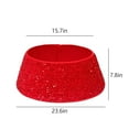 thumbnail image 3 of 23.6In Christmas Tree Collars Sequin Tree Skirt Glitter Xmas Tree Ring ,Tree Collars For Artificial Trees,Christmas Tree Stand Cover,Double-Layer Velvet Christmas Tree Base Cover,Rattan Tree Collar, 3 of 8