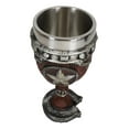 thumbnail image 2 of Western Stars And Horseshoes Floral Scroll In Faux Tooled Leather Wine Goblet, 2 of 7