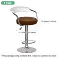 thumbnail image 3 of Uxcell 4-Pack Fundas Redondas para Taburetes de Bar, para Cojín de Taburete Lavable de Terciopelo de 12-14 Pulgadas con Bandas Elásticas [Marrón Oscuro], 3 of 7