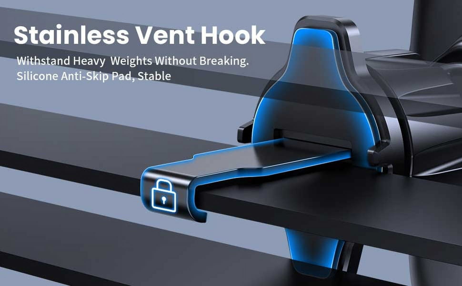 Air Vent Car Mount for iPhone 16/Pro/Max/Plus - Phone Holder Swivel Cradle Strong Grip AC Louver