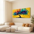 thumbnail image 4 of Large Colorful Tree of Life Canvas Wall Art, Abstract Tree Decor Painting Canvas Print for Living Room, Bedroom, Office Decorations, Gifts for Men, 4 of 7