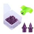 thumbnail image 2 of Spikes de pistas de zapatos de pista de 50 piezas para practicar a corta distancia corriendo Púrpura, 2 of 8