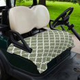 thumbnail image 2 of Golf Cart Seat Covers for 2 Seater,Green Morocco Microfiber Cart Seat Towel Blanket,Boho Farmhouse Abstract Geometric Simple Absorbent Breathable NonSlip Bench Seats Protector for Golf Course 51"x31", 2 of 9