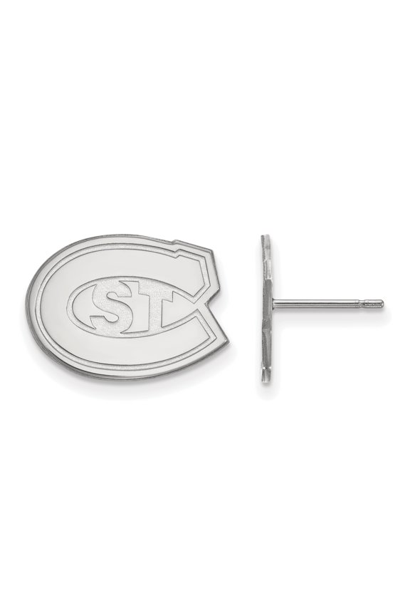 Sterling Silver LogoArt St. Cloud State Small Post Earrings Sterling Silver Earrings