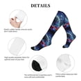 thumbnail image 5 of Lsque Outer Space Floating Numbers And Letters Pattern Sport Compression Socks for Men & Women 15-20 mmHg Knee High Nurse Pregnant Running Medical and Travel Athletic, 5 of 6