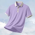 thumbnail image 5 of COSFO Waffle Polo Shirts Men Short Sleeve Colorblock Performance Shirt Classic Fit Collared Dry Fit Pullover Moisture Wicking Men Tshirts, 5 of 9