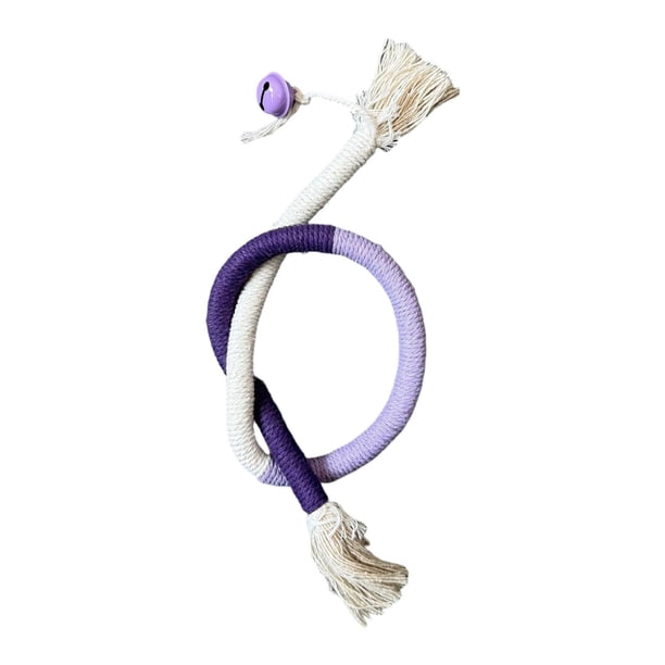 Juguete interactivo de tela para gatos, cuerda de dentición para gatitos y gatos adultos, masaje de encías y limpieza dental, juego de mordeduras en interiores