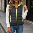 thumbnail image 5 of Sheghy Winter Vests for Women Mid Length Hooded Diamond Quilted Casual Puffer Vest, 5 of 5