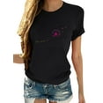 thumbnail image 1 of Innerwin Hauts Imprimé Pissenlit T-Shirts Femmes Col Rond Vintage Noir 3TG, 1 of 2