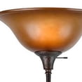 thumbnail image 5 of 72" Amber Torchiere Floor Lamp With Brown Glass Dome Shade, 5 of 7