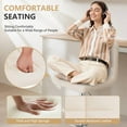 thumbnail image 5 of Daluvenix Swivel Bar stools set of 2 Modern PU Leather Barstools with Midback, Adjustable Counter Height Bar Chairs for Kitchen Island, Beige, 5 of 7