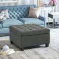 thumbnail image 2 of Christopher Knight Home Hedda Tufted Fabric Storage Ottoman, 2 of 8