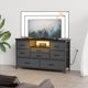 thumbnail image 5 of Illuminate your room jojoka 8-cajón LED cómoda mesa de TV con power outlet-ideal para para 55\, 5 of 7