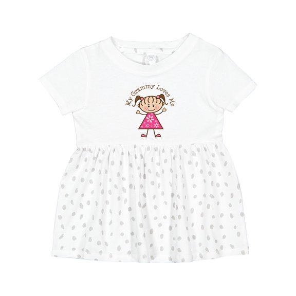 Inktastic My Grammy Loves Me Girls Baby Dress