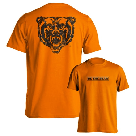 Mercer Bears Distressed Be The Bear Logo Orange Short Sleeve T-Shirt