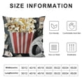 thumbnail image 5 of Qinduosi Vintage Cinema Outdoor Throw Pillow Covers, Movie Theater Theme Cushion Case for Home Living Room Decor, Reversible Popcorn Filmstrip Decorative Throw Cushion Case White, 5 of 5
