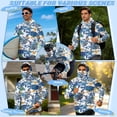 thumbnail image 5 of SEANATIVE Men's UV Protection Sun Hoodie Long Sleeve Fishing Tops Hiking Running Shirt Multi-Use Outdoor Sports Casual Top Summer Fall Outfits for Men, XL, Sea Turtle Starfish Blue White, 5 of 7