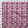 thumbnail image 4 of oneOone Polyester Spandex Light Pink Fabric Cars Kids Nursery Craft Projects Decor Fabric Printed By The Yard 56 Inch Wide, 4 of 4