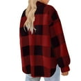 thumbnail image 5 of Horkkom Plus Size Winter Coats for Women Fleece Fuzzy Zip Up Jackets Casual Loose Flannel Jacket XXXL, 5 of 5