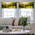 thumbnail image 4 of LALILO Kitchen Curtain Valance Landscape With And Sun Nature Rod Pocket Window Curtain 52"x 18" Set of 2, 4 of 5