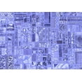thumbnail image 1 of Ahgly Company Indoor Rectangle Patchwork Blue Transitional Area Rugs, 2' x 4', 1 of 4
