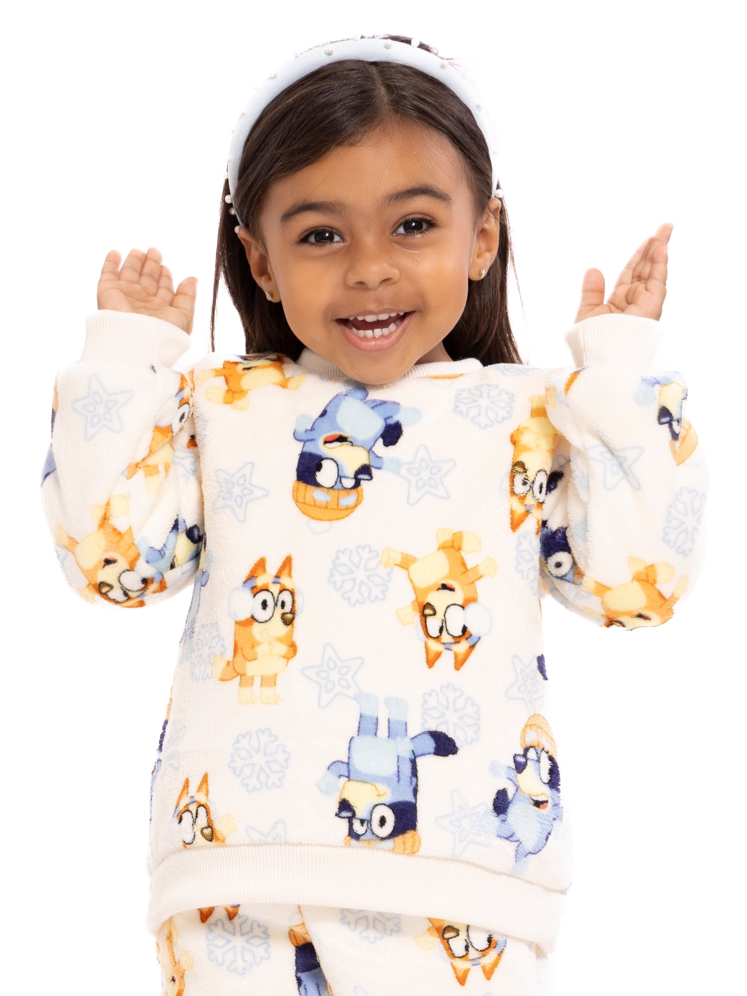 Bluey Unisex Toddler Plush Print Sweatshirt and Pants Set, 2-Piece, Sizes 12M-5T