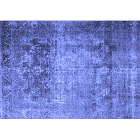 Ahgly Company Indoor Rectangle Persian Blue Traditional Area Rugs, 7' x 9'