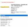 thumbnail image 2 of Front Shock Absorber - Compatible with 1975 - 1996 Chevy G30 1976 1977 1978 1979 1980 1981 1982 1983 1984 1985 1986 1987 1988 1989 1990 1991 1992 1993 1994 1995, 2 of 2