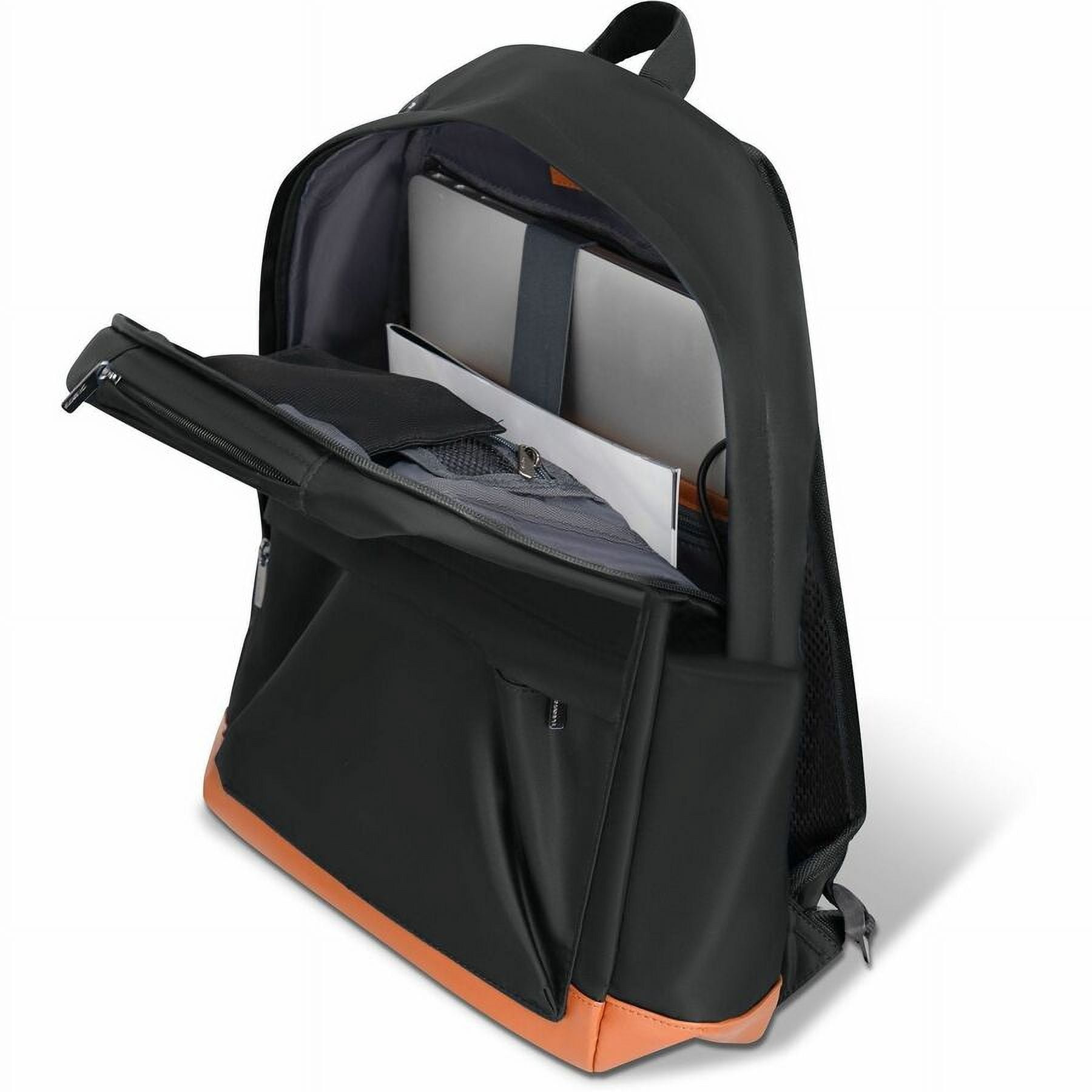 Champs Vintage Carrying Case (Backpack) for 11" to 15.6" Water Bottle, Notebook, Tablet, Glasses, Earphone, Travel, Black