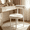 White, variant on WXJHL Teddy Fleece Vanity Chair Double Sponge Cushion Solid Metal Legs,3085