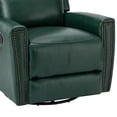 thumbnail image 5 of 14 Karat Home Genuine Leather Swivel Rocker Recliner Set of 2, Modern Home Theater Lounge Sofa for Living Room Bedroom in Green, 5 of 10