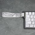 thumbnail image 4 of shiyou-Custom Keyboard Strap Wooting 60he Keyboard Straps with Adhesive Topographic Pattern Straps for Multiple Mechanical Keyboards (White), 4 of 4