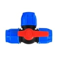 thumbnail image 5 of 1/2" 3/4" 1" 2" 3 Way Plastic Ball Valve,T-type PE Fast Connection Pipe Quick Union 20/25/32/40/50/63mm ,Solid Connection, 5 of 6