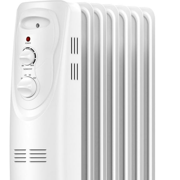 Radiator Heater for Large Space, Electric Oil Filled Radiator, Dual Knobs, 1500W, Quiet Space Heater, 3 Modes, Tip-over Protection