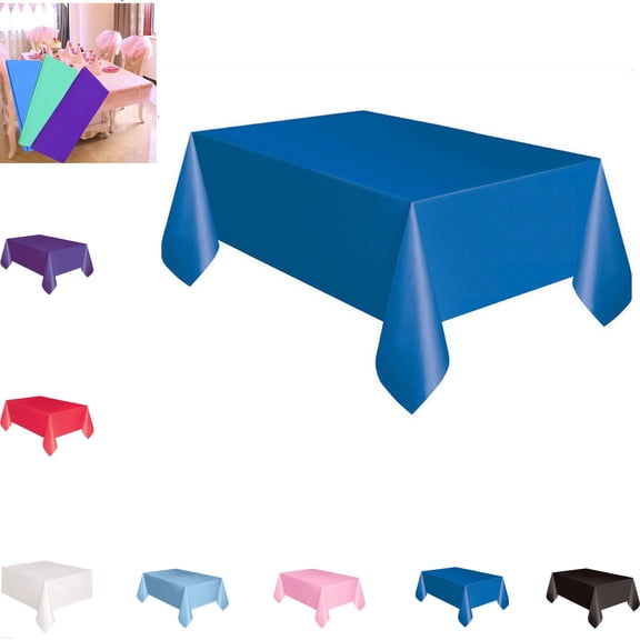 Large Solid Color Disposable Tablecloth – Plastic Square Table Cover for Birthday Parties, Events, Clean Tablecloth for Buffet, Wedding, Picnic