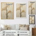 thumbnail image 4 of Designart "Solitary Beige Maple Serenity II" Tree Maple Floater Framed Wall Art Living Room, 4 of 5