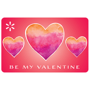 Vday Watercolor Hearts Walmart eGift Card