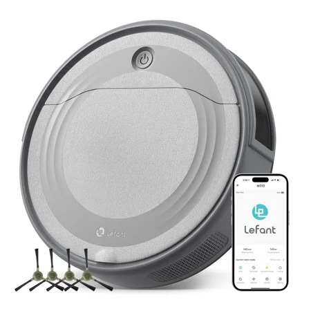 Lefant Robot Vacuum Cleaner with 4500Pa Suction, PSD Obstacle Avoidance, WiFi/App/Voice Control,Ideal for Pet hair, M310
