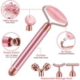 thumbnail image 3 of Innotech Masajeador Facial 5 en 1 con Barra de Belleza de Oro de 24 Quilates, Rodillo Eléctrico Vibratorio de Cuarzo Rosa 3D, Rodillo de Jade Gua Sha para Lifting Facial y Corporal, 3 of 10