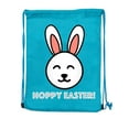 thumbnail image 2 of Easter Basket Backpack Bulk Cotton Drawstring Cinch Bags Easter Bunny Gift Bags - Hoppy Easter, 2 of 2