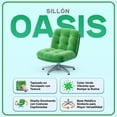 thumbnail image 2 of Sillón Oasis Decorativo de Sala en Terciopelo Verde con Patas Metálicas, 2 of 8