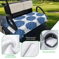 thumbnail image 5 of Golf Cart Seat Covers for 2 Seater,Dahlia Flower Microfiber Cart Seat Towel Blanket,Farmhouse Botanical Blue Grey Floral Absorbent Breathable Non Slip Bench Seats Protector for Golf Course 51"x31", 5 of 9