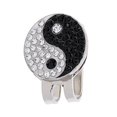 thumbnail image 4 of Yin Yang Pattern Golf Ball Marker Clip Visor Golf Accessory as described2, 4 of 6
