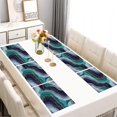 thumbnail image 2 of Blue Green Gold Marble Pattern Summer Placemats Table Placemats Set Of 6-Linen Kitchen Washable Placemats Table Mats 11.8"x17.7" Non-Slip Heat Resistant, 2 of 5