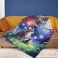thumbnail image 4 of Happy New Year Manx Family Cheer Winter Midnight Firework Cozy Fleece Blanket Cat Lover Kitten Owner Gifts Warm Soft Throw Blanket - 02025, 4 of 5