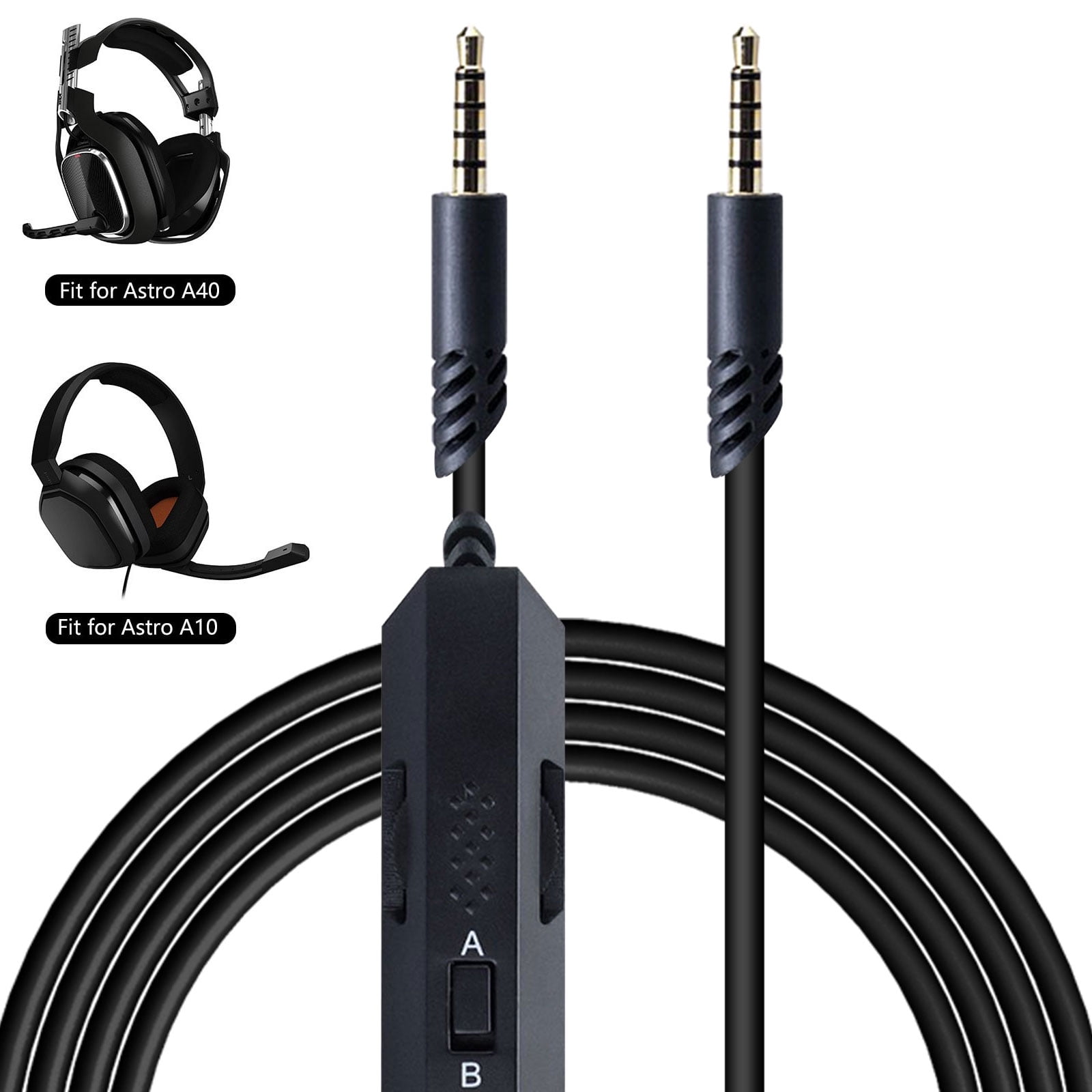 noedels Verslaving naam Replacement Astro A40 Cord Volume Control Cable, A10 Headsets Cord Audio  Cable for Astro A40TR/A40/A10 Gaming Headsets, Xbox one, PS4 Controller,  PC, Most Smartphones (6.5 Feet/2.0 M) - Walmart.com