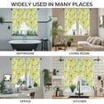 thumbnail image 3 of Farmhouse Daisy Swag Curtains for Kitchen/Bedroom/Living Room, Spring Watercolor Yellow White Floral Green Scalloped Curtains 63 Inch Long, Window Swag Topper Curtains Valances 2 Panels Set 36"x63", 3 of 8