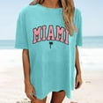 thumbnail image 2 of Workout Tops for Women Casual Graphic T Shirt Loose Fit Short Sleeve Round Neck Blouse,Mint Green,S, 2 of 4