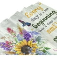thumbnail image 5 of Sunflower Shower Curtain Farmhouse Sunflower Flower Inspirational Bathroom Shower Curtains Rustic Country Floral Hummingbird Waterproof Polyester Fabric Bathroom Decor Curtain with Hooks 72x72 Inches, 5 of 6